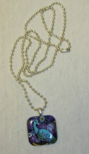 Peacock Necklace blue.purple